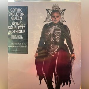 Gothic Skeleton Queen Adult Costume - Black and White